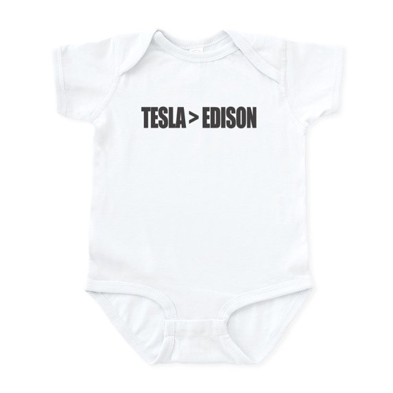 CafePress - Tesla Edison Body Suit - Baby Light Bodysuit, Size Newborn - 24 Months