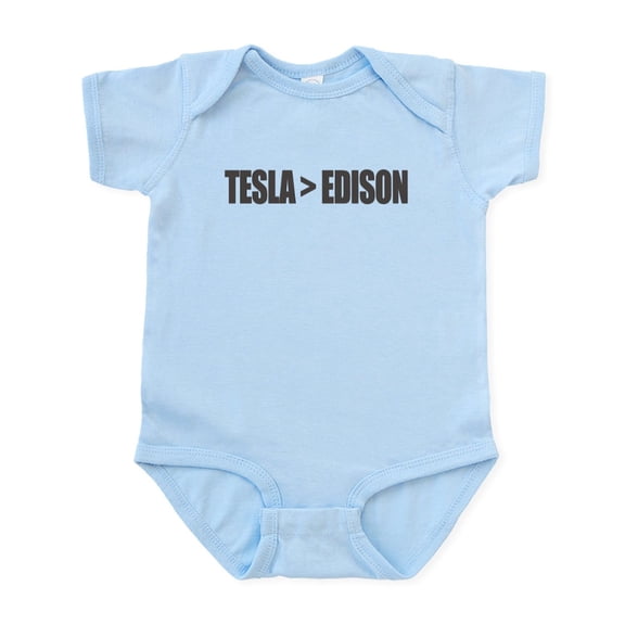 CafePress - Tesla Edison Body Suit - Baby Light Bodysuit, Size Newborn - 24 Months