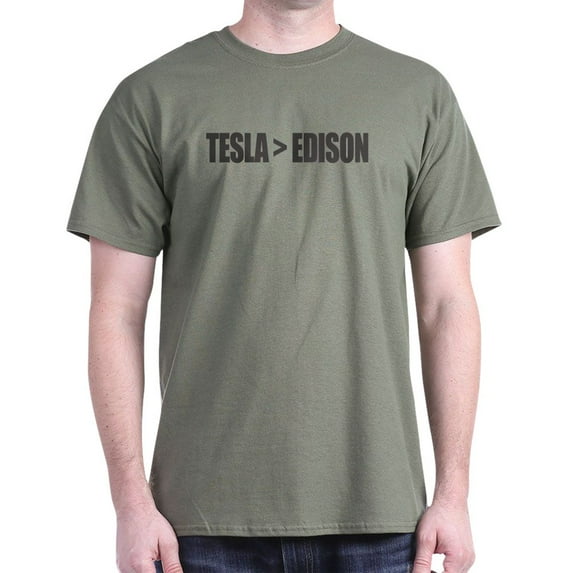 CafePress - Tesla Edison T Shirt - Men's Classic Graphic Cotton T-Shirt