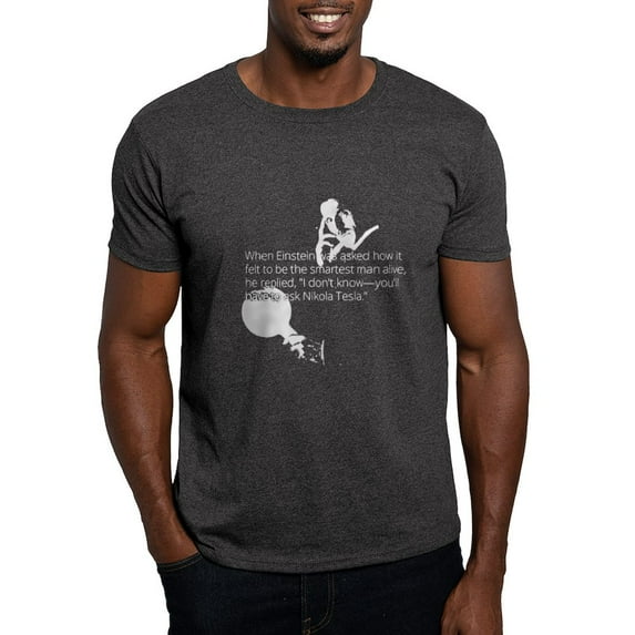 CafePress - Tesla Einstein Quote T Shirt - Men's Classic Graphic Cotton T-Shirt