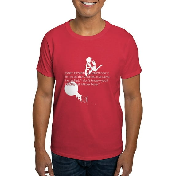 CafePress - Tesla Einstein Quote T Shirt - Men's Classic Graphic Cotton T-Shirt