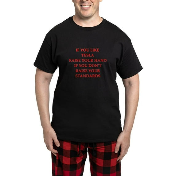 CafePress - Tesla Pajamas - Men's Dark Loose Fit Cotton Pajama Set