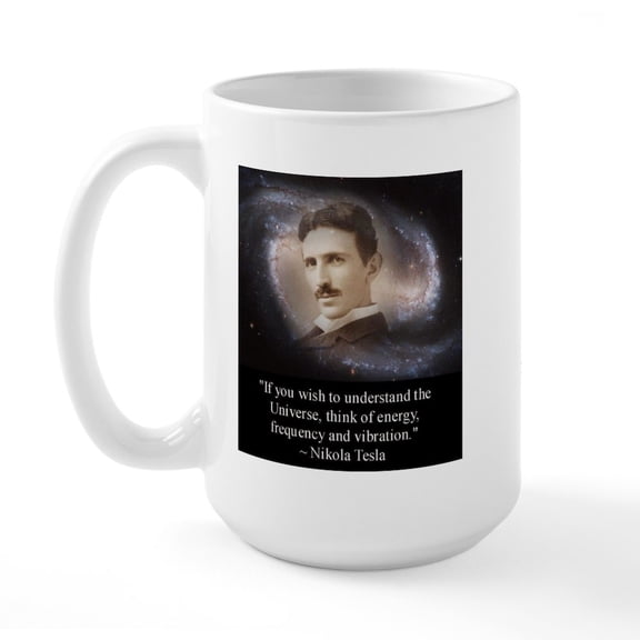 CafePress - Tesla Universe Large Mug - 15 oz Ceramic Large White Novelty Mug