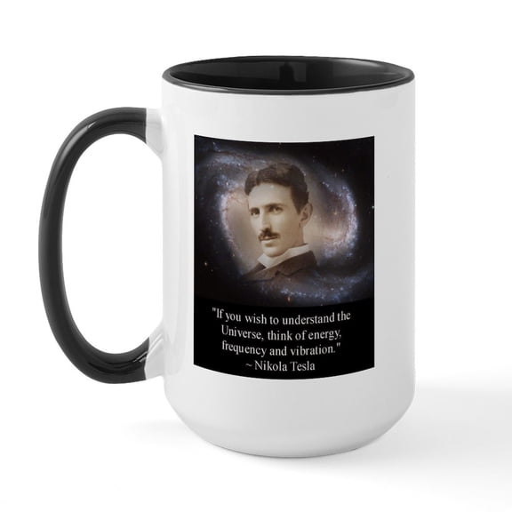 CafePress - Tesla Universe Large Mug - 15 oz Ceramic Large White Novelty Mug