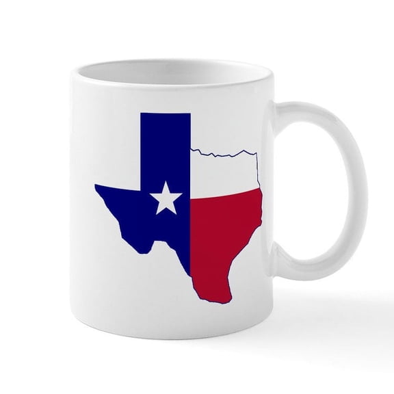 CafePress - Texas Flag Map Mug - 11 oz Ceramic Mug - Novelty Coffee Tea Cup