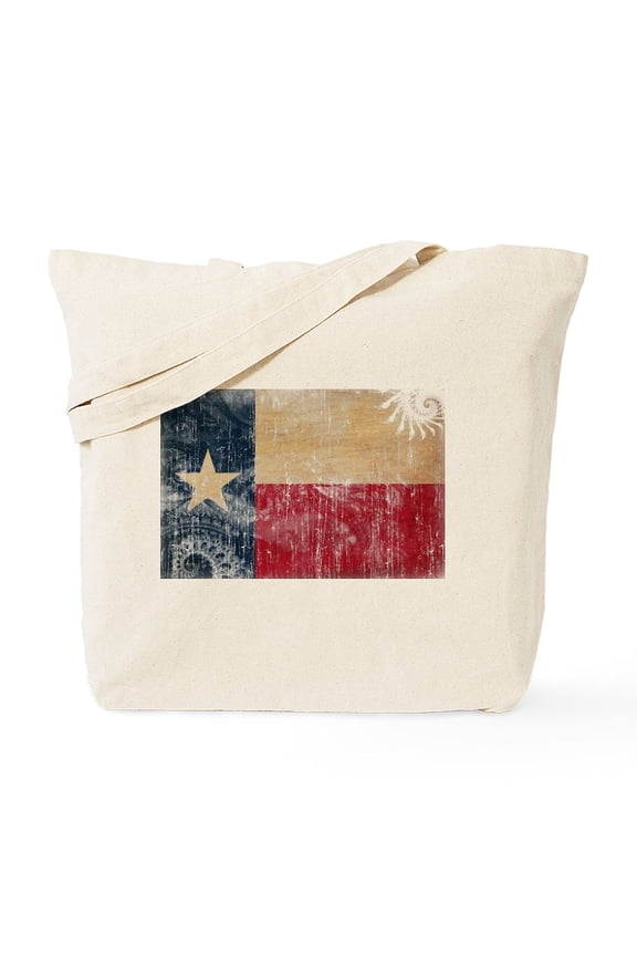 - Texas Flag Tote Bag - Unisex Canvas Tote Bag, Beige, 1-Piece
