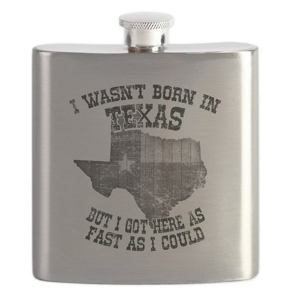 CafePress - Texas Flask - Stainless Steel Flask, 6oz Drinking Flask