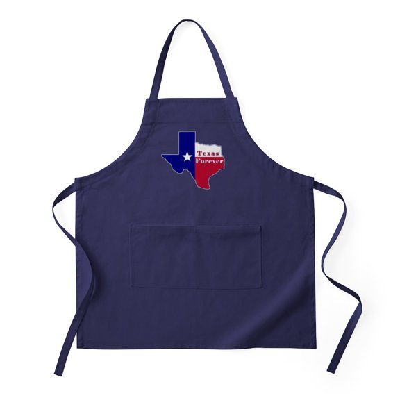CafePress - Texas Forever Flag Map Apron (Dark) - Kitchen Apron with Pockets, Grilling Apron, Baking Apron