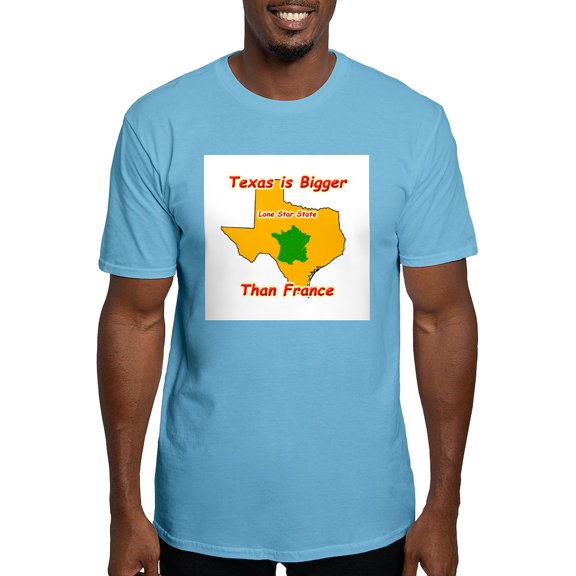 CafePress - Texas Is Bigger Than France Fitted T Shirt - Fitted T-Shirt, Vintage Fit Soft Cotton Tee