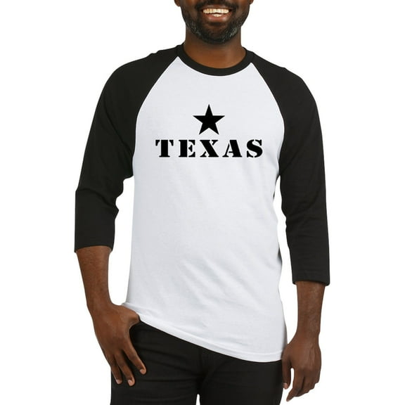 CafePress - Texas, Lone Star State Baseball Jersey - Cotton Baseball Jersey, 3/4 Raglan Sleeve Shirt