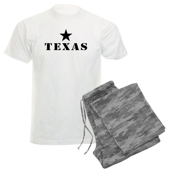 CafePress - Texas, Lone Star State Men's Light Pajamas - Men's Light Loose Fit Cotton Pajama Set