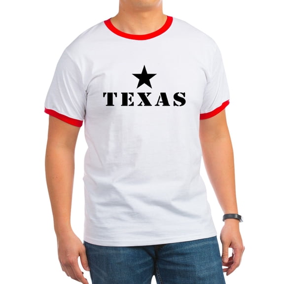 CafePress - Texas, Lone Star State Ringer T - 100% Cotton Ringed T-Shirt