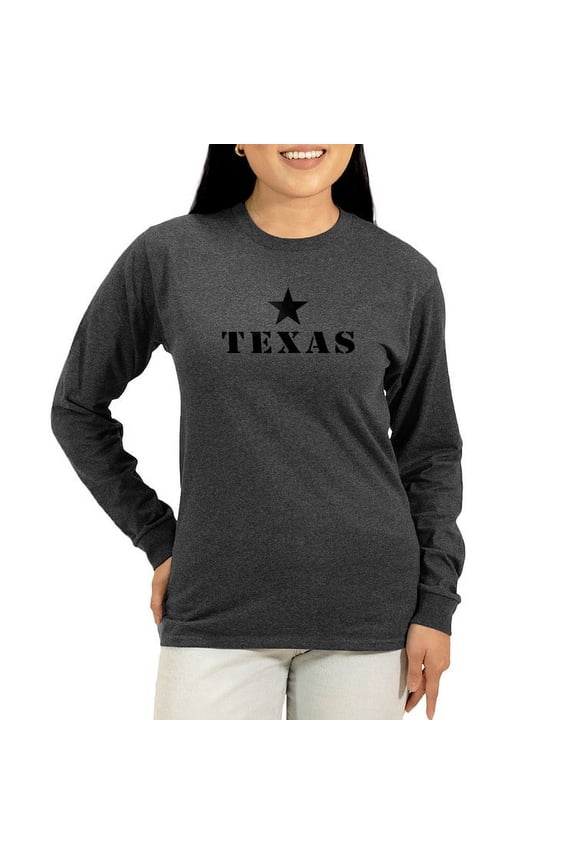 - Texas, Lone Star State Women's Long Sleeve Dark T - Women's Long Sleeve Graphic Tee Casual Fit