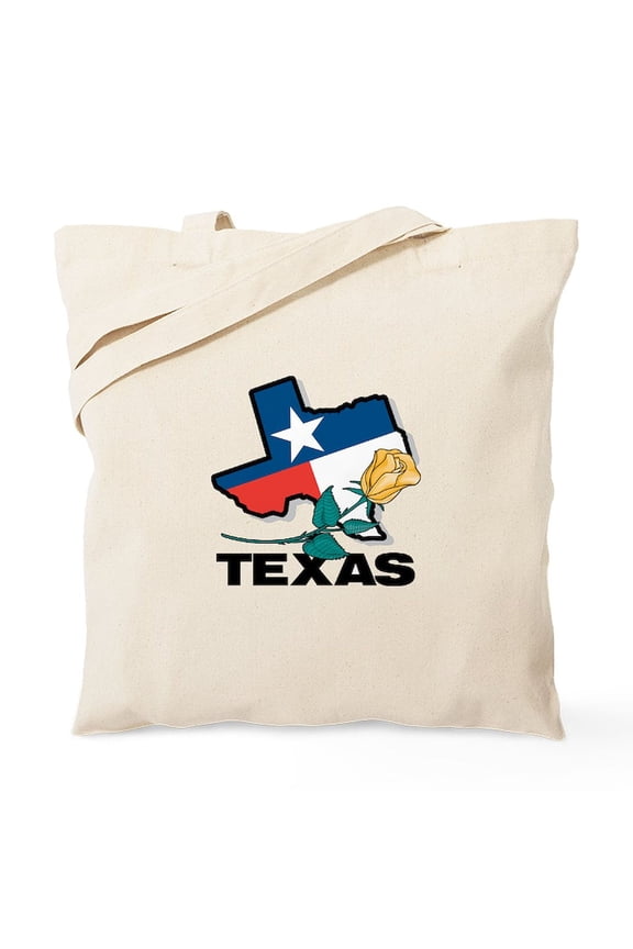 - Texas Map Tote Bag - Unisex Canvas Tote Bag, Beige, 1-Piece