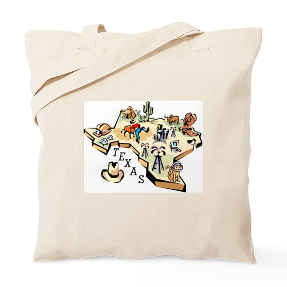 CafePress - Texas Map Tote Bag - Unisex Canvas Tote Bag, Beige, 1-Piece