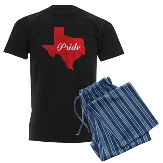 CafePress - Texas Pride Men's Dark Pajamas - Men's Dark Loose Fit Cotton Pajama Set