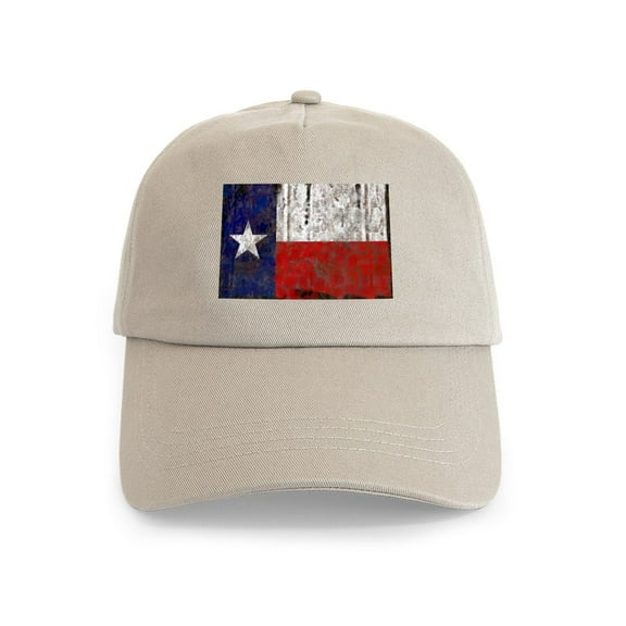 CafePress - Texas Retro State Flag Cap - Adjustable 100% Brushed Unisex Casual Cotton Baseball Cap, Beige, 1