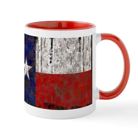 CafePress - Texas Retro State Flag Mug - 11 oz Ceramic Mug - Novelty Coffee Tea Cup
