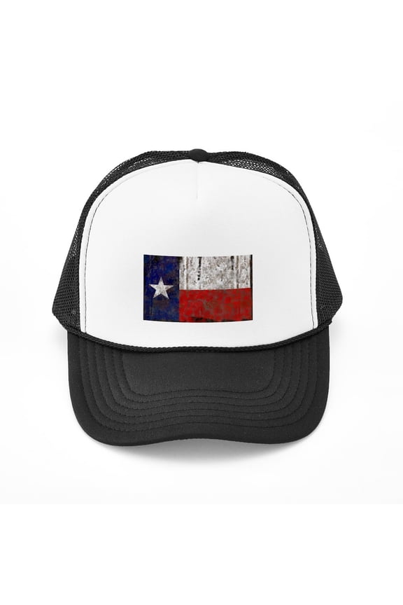 - Texas Retro State Flag - Adjustable Unisex Printed Trucker Hat with Mesh Back