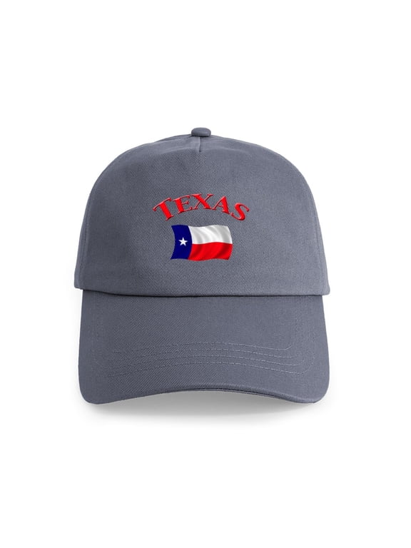 - Texas State Flag Cap - Adjustable 100% Brushed Unisex Casual Cotton Baseball Cap, Beige, 1