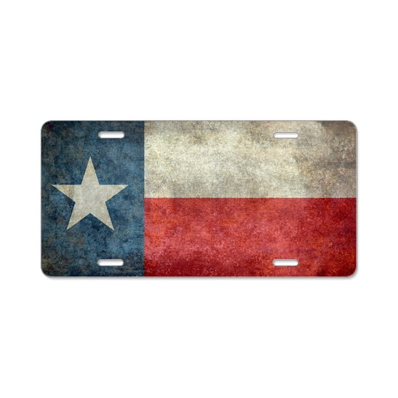 CafePress - Texas State Flag Vintage Re - Aluminum License Plate, Front License Plate, Vanity Tag