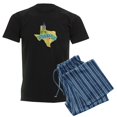thumbnail image 1 of CafePress - Texas State Outline Bluebonnet Flower Pajamas - Men's Dark Loose Fit Cotton Pajama Set, 1 of 7