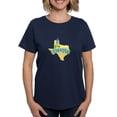 thumbnail image 1 of CafePress - Texas State Outline Bluebonnet Flower T Shirt - Women's Traditional Fit Dark T-Shirt, 1 of 4