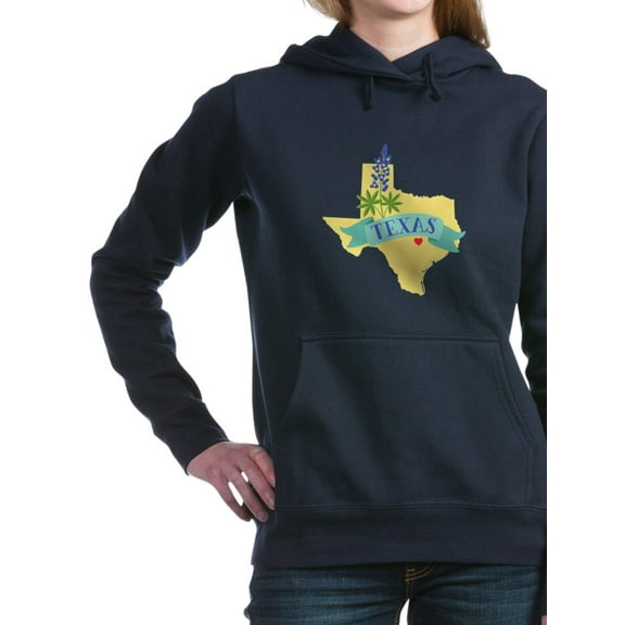 CafePress - Texas State Outline Bluebonnet Flower Women's Hood - Pullover Hoodie, Classic & Comfortable Hooded Sweatshirt