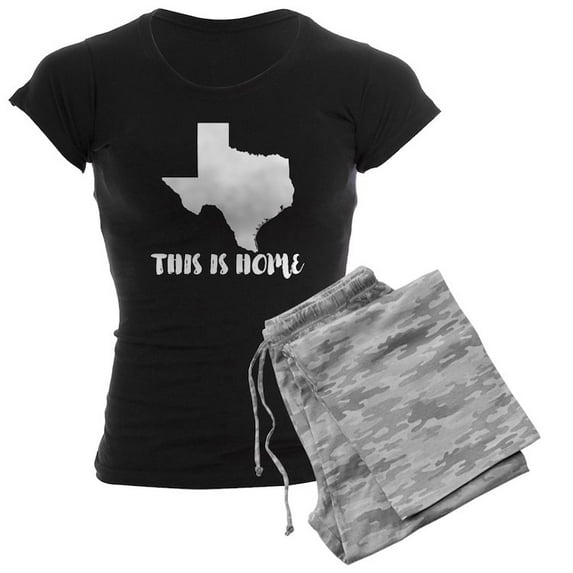 CafePress - Texas This Is Home - Women's Dark Pajamas