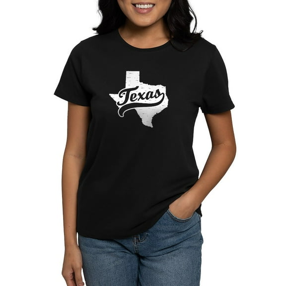 CafePress - Texas Women's Dark T Shirt - Women's Traditional Fit Dark T-Shirt
