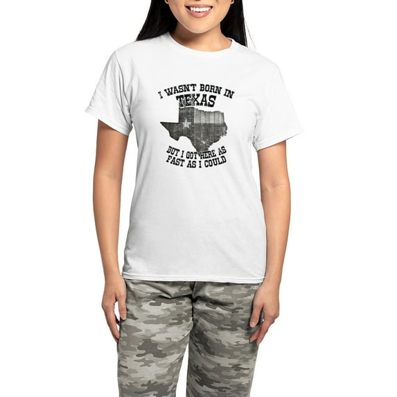 CafePress - Texas Women's Light Pajamas - Women's Short Sleeve Print T-Shirt and Pants Light Cotton Pajama Set