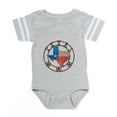 thumbnail image 1 of CafePress - Texas Wrought Iron Barn Art - Cute Infant Baby Football Bodysuit, 1 of 3
