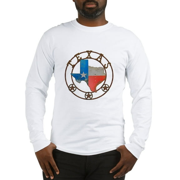 CafePress - Texas Wrought Iron Barn Art Long Sleeve T Shirt - Unisex Cotton Long Sleeve T-Shirt