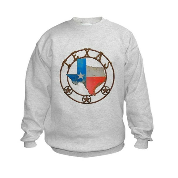 CafePress - Texas Wrought Iron Barn Art Sweatshirt - Kids Sweatshirt, Youth Crew Neck Sweatshirt