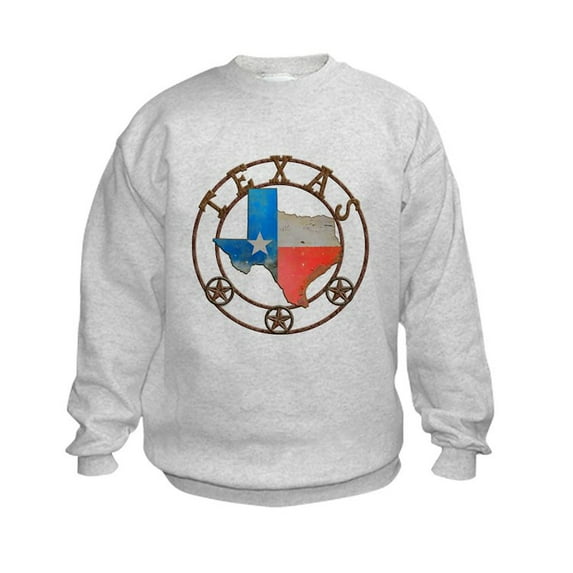 CafePress - Texas Wrought Iron Barn Art Sweatshirt - Kids Sweatshirt, Youth Crew Neck Sweatshirt