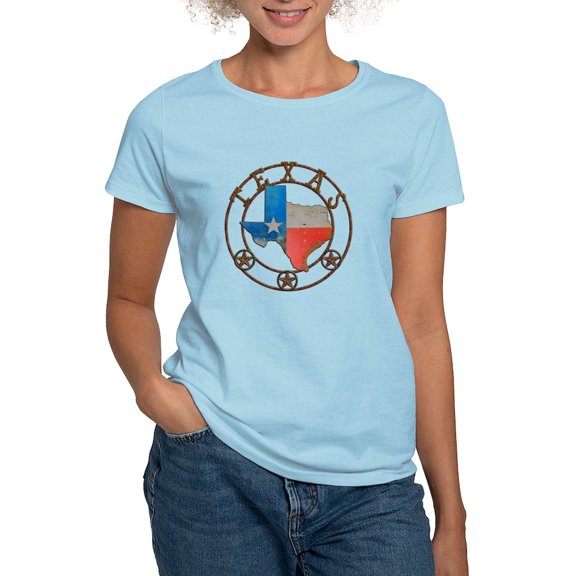 CafePress - Texas Wrought Iron Barn Art T Shirt - Women's Classic T-Shirt