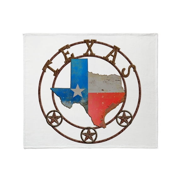 CafePress - Texas Wrought Iron Barn Art Throw Blanket - Soft Fleece Throw Blanket, 50"x60" for All Ages