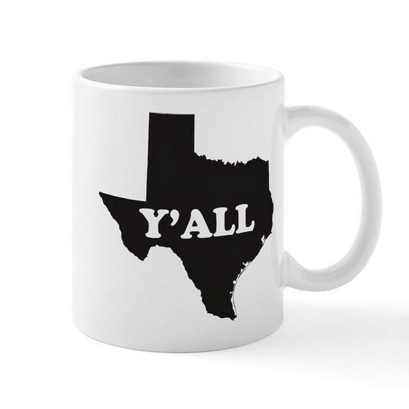 CafePress - Texas Yall Mugs - 11 oz Ceramic Mug - Novelty Coffee Tea Cup