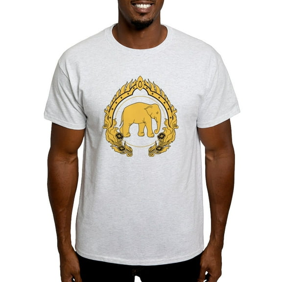 CafePress - Thai Elephant Gold Black Light T Shirt - Men's Classic Graphic T-Shirt