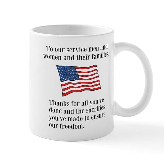 CafePress - Thank You Mug - 11 oz Ceramic Mug - Novelty Coffee Tea Cup