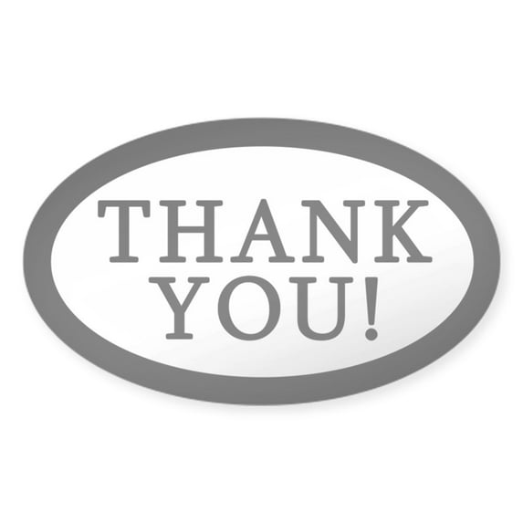 CafePress - Thank You Tip Jar Sticker Oval Sticker - Sticker (Oval)