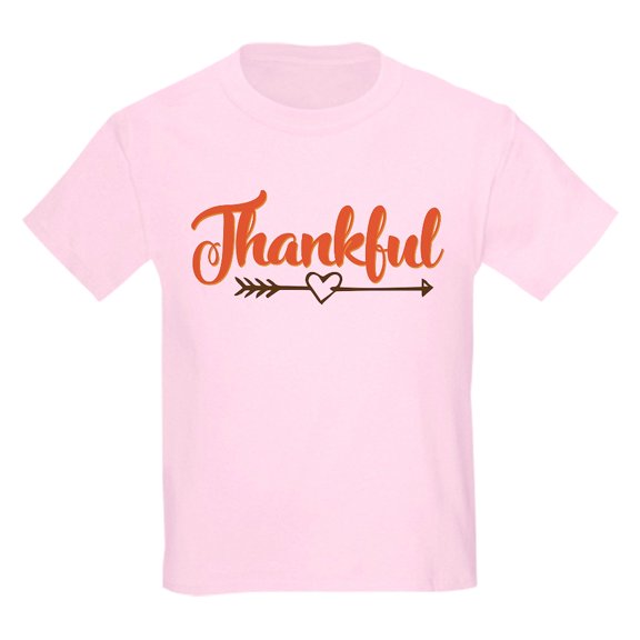 CafePress - Thankful Kids Light T Shirt - Light T-Shirt Kids XS-XL