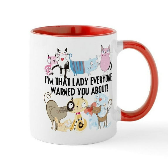 CafePress - That Cat Lady Mug - 11 oz Ceramic Mug - Novelty Coffee Tea Cup