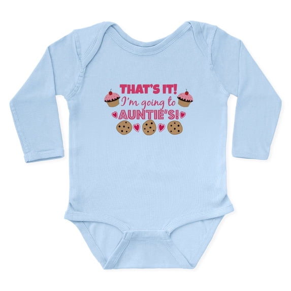 CafePress - That's It! I'm Going To Auntie's! Long Sleeve Infa - Long Sleeve Cotton Baby Bodysuit