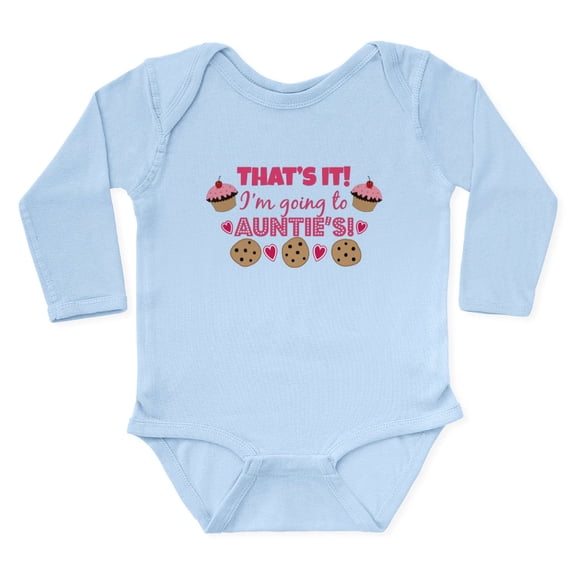 CafePress - That's It! I'm Going To Auntie's! Long Sleeve Infa - Long Sleeve Cotton Baby Bodysuit