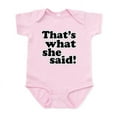 thumbnail image 1 of CafePress - That's What She Said Infant Bodysuit - Baby Light Bodysuit, Size Newborn - 24 Months, 1 of 4