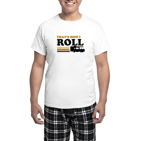 CafePress - Thats How I Roll (RV) Men's Light Pajamas - Men's Light Loose Fit Cotton Pajama Set