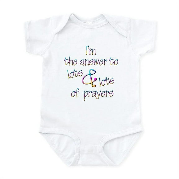 CafePress - The Answer To Prayers Infant Creeper - Baby Light Bodysuit, Size Newborn - 24 Months