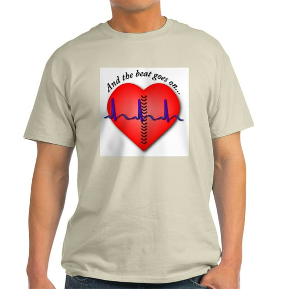 CafePress - The Beat Goes On Ash Grey T Shirt - Men's Classic Graphic T-Shirt