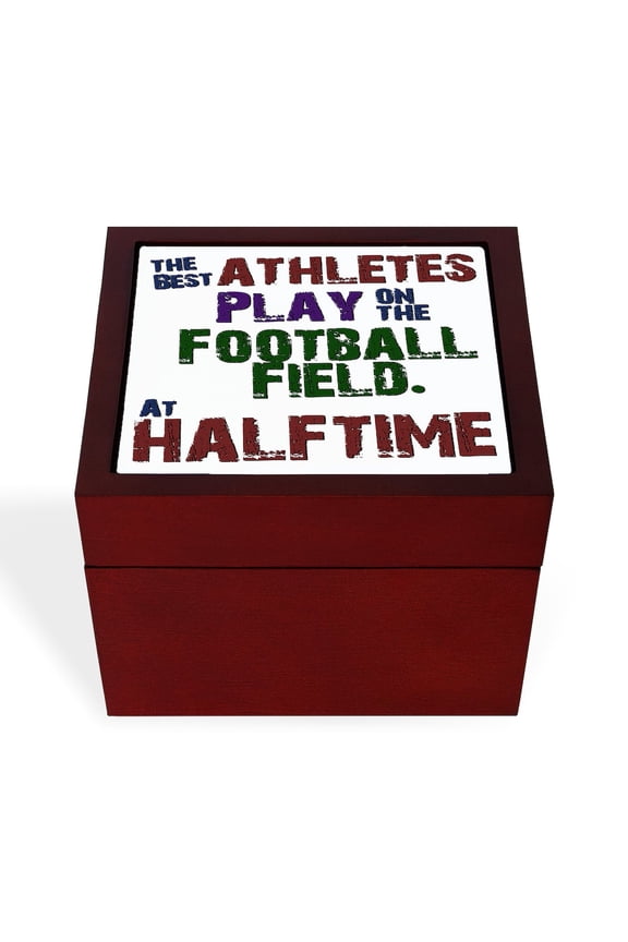 - The Best Athletes - Keepsake Box, Finished Hardwood Jewelry Box, Velvet Lined Memento Box